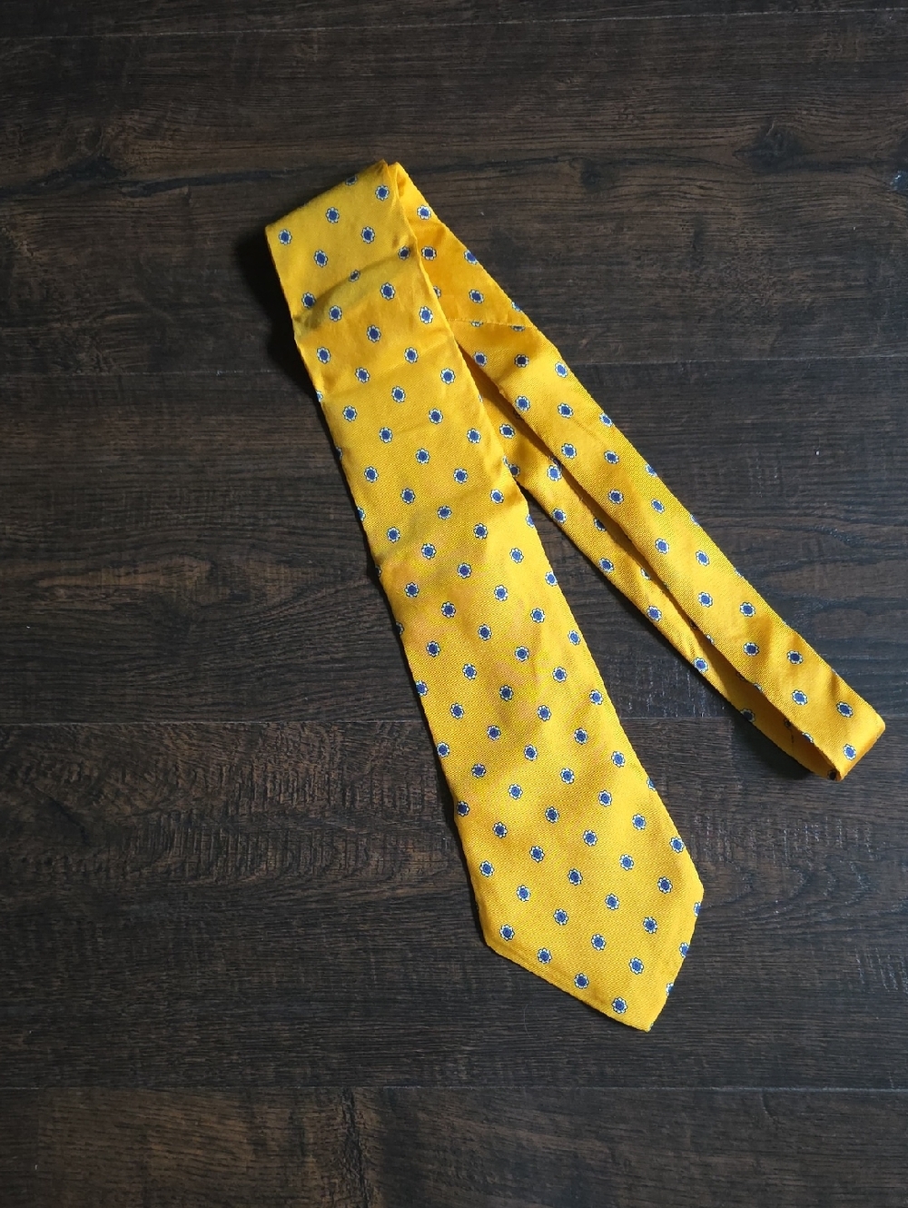 Chaps Ralph Lauren Yellow Silk Tie